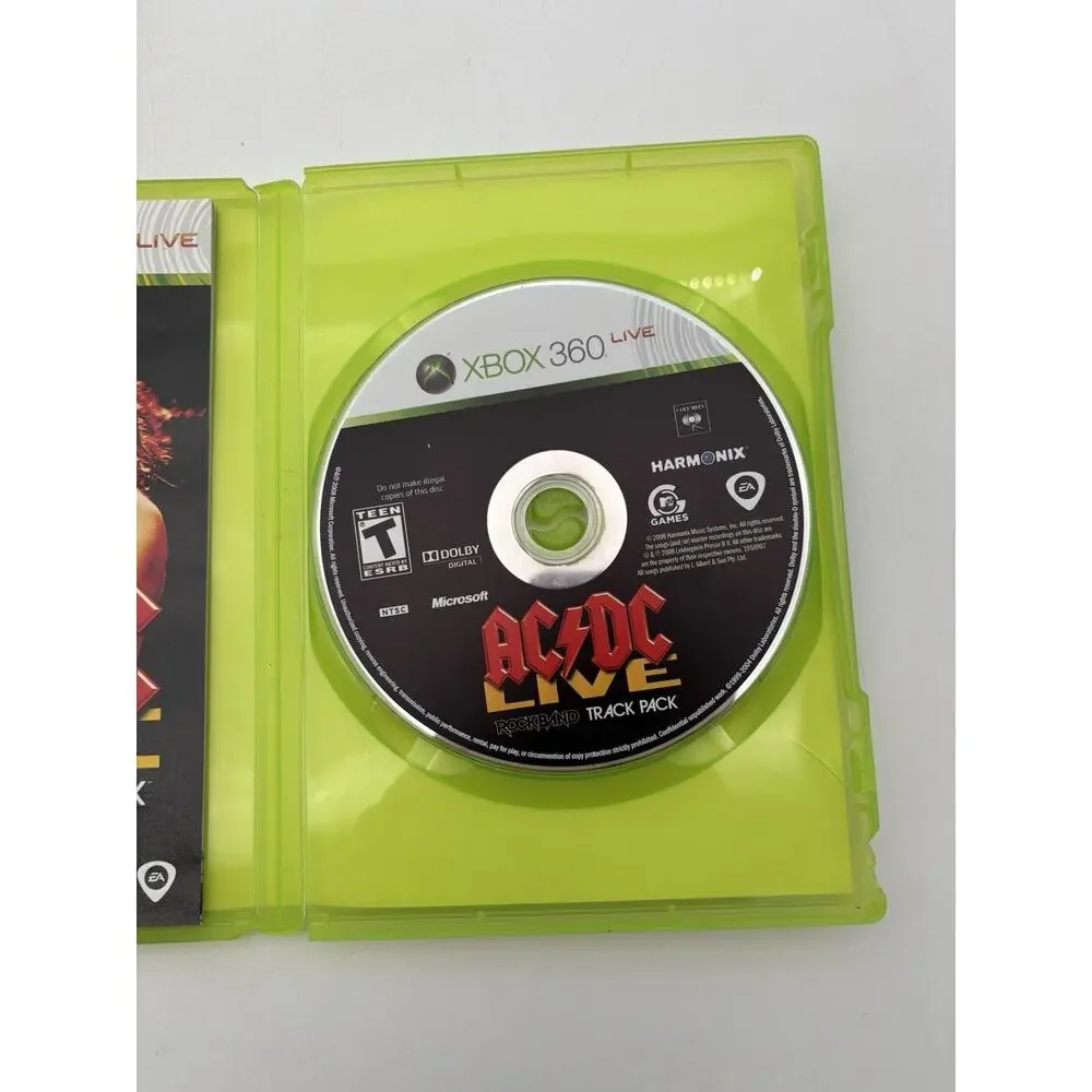 AC/DC Live: Rock Band Track Pack (Xbox 360, 2008) Complete Tested Working VG CIB